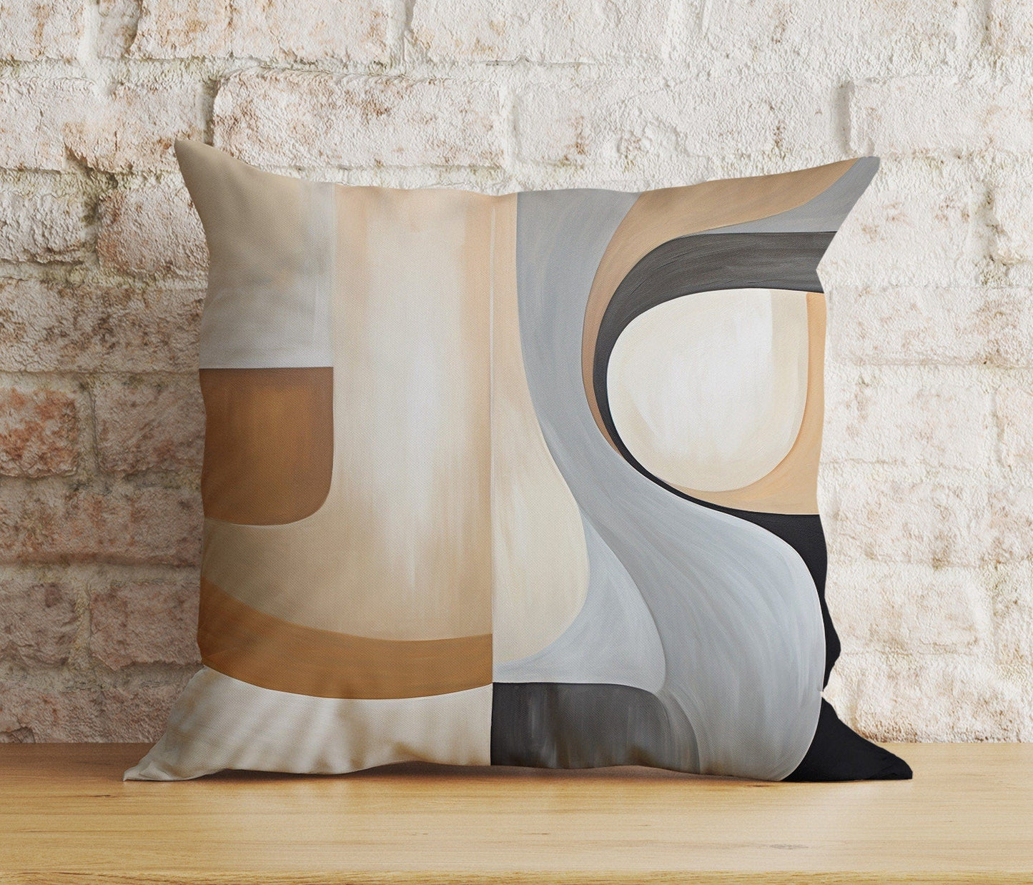Onay Abstract Modern Cushion Cover Landscape Mountain Euro Pillow Shams Cover