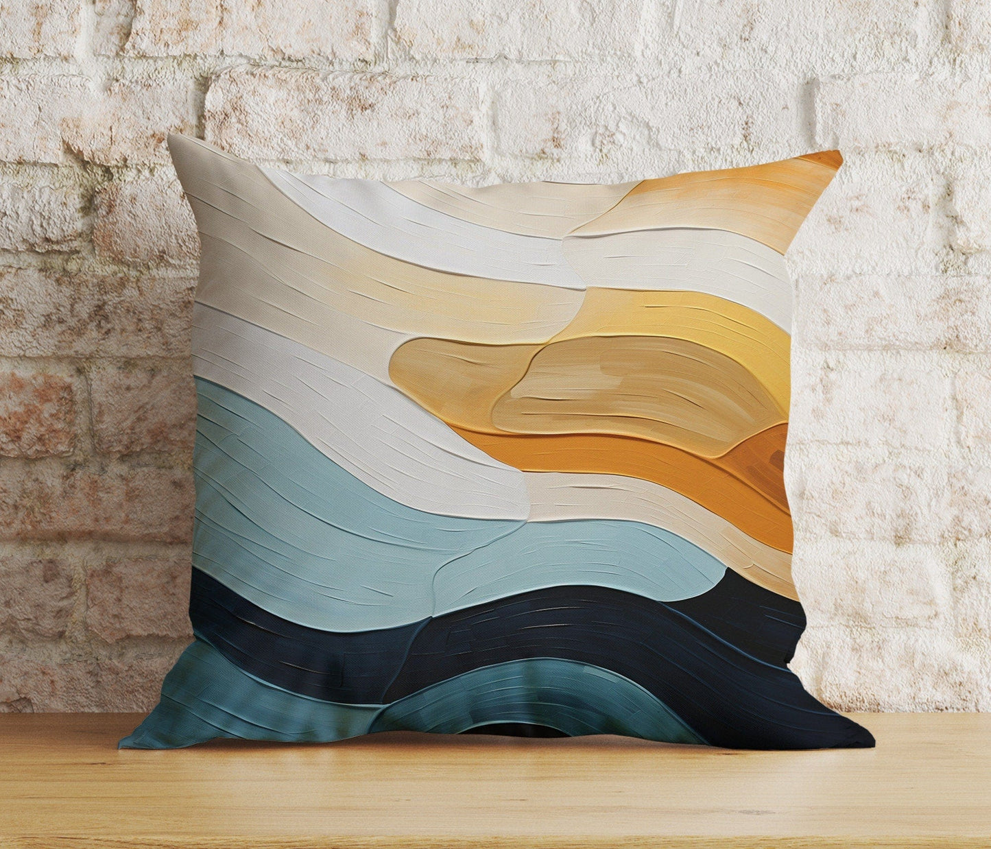 Onay Abstract Modern Cushion Cover Landscape Mountain Euro Pillow Shams Cover