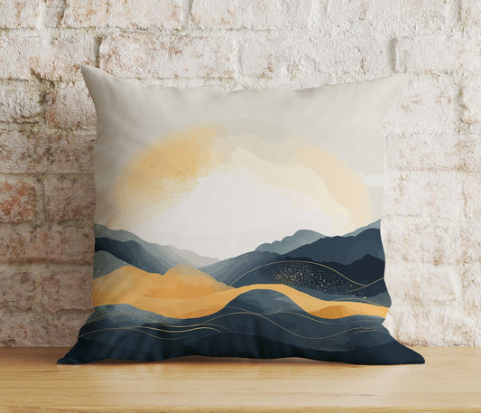 Onay 1 / 12 x 12 inch (30 x 30 cm) Double Side Abstract Modern Cushion Cover Landscape Mountain Euro Pillow Shams Cover