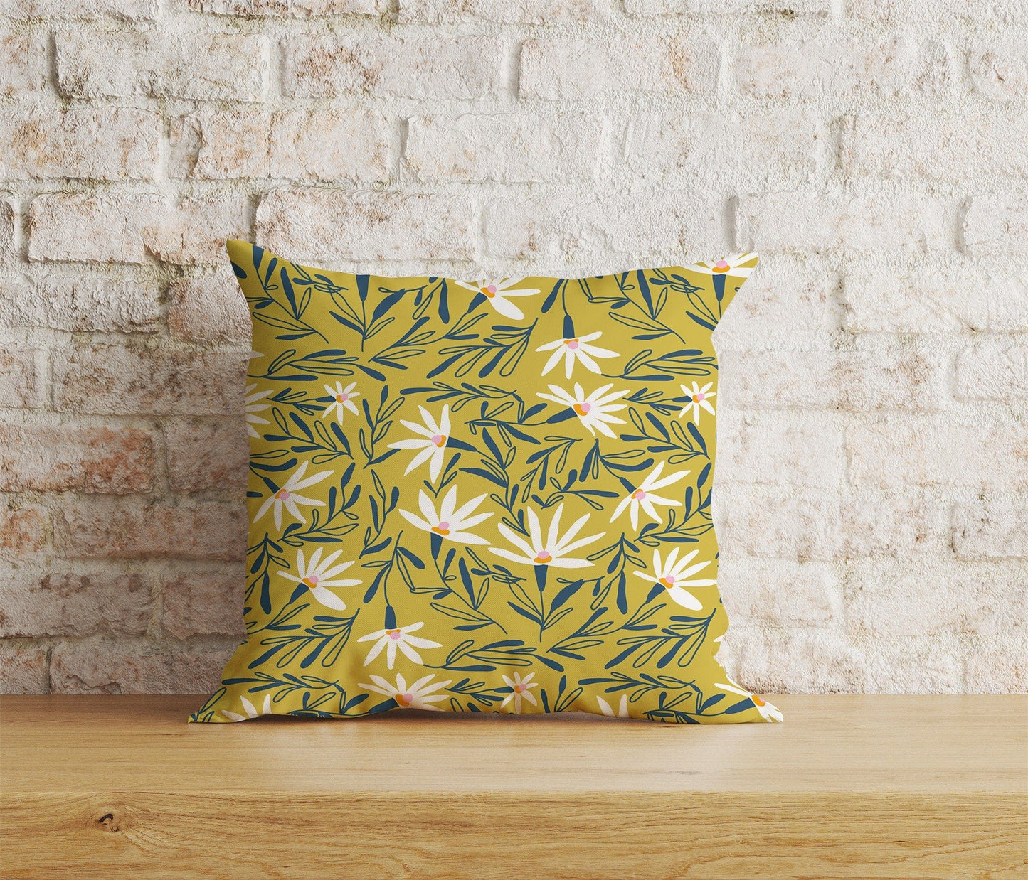 Onay Home Textile Cushion Covers 8 / 12 x 12 inch (30 x 30 cm) Double Side Abstract Multicoloured Flowers Cushion Cover Scandinavian