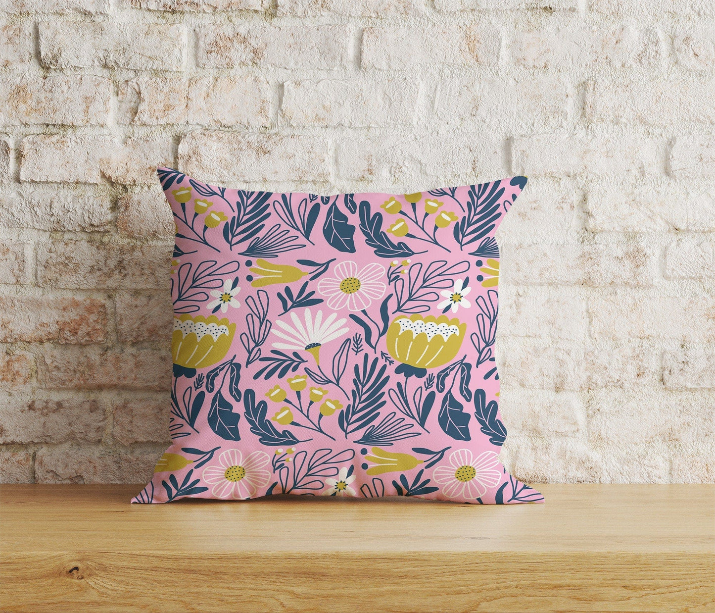 Onay Home Textile Cushion Covers 7 / 12 x 12 inch (30 x 30 cm) Double Side Abstract Multicoloured Flowers Cushion Cover Scandinavian