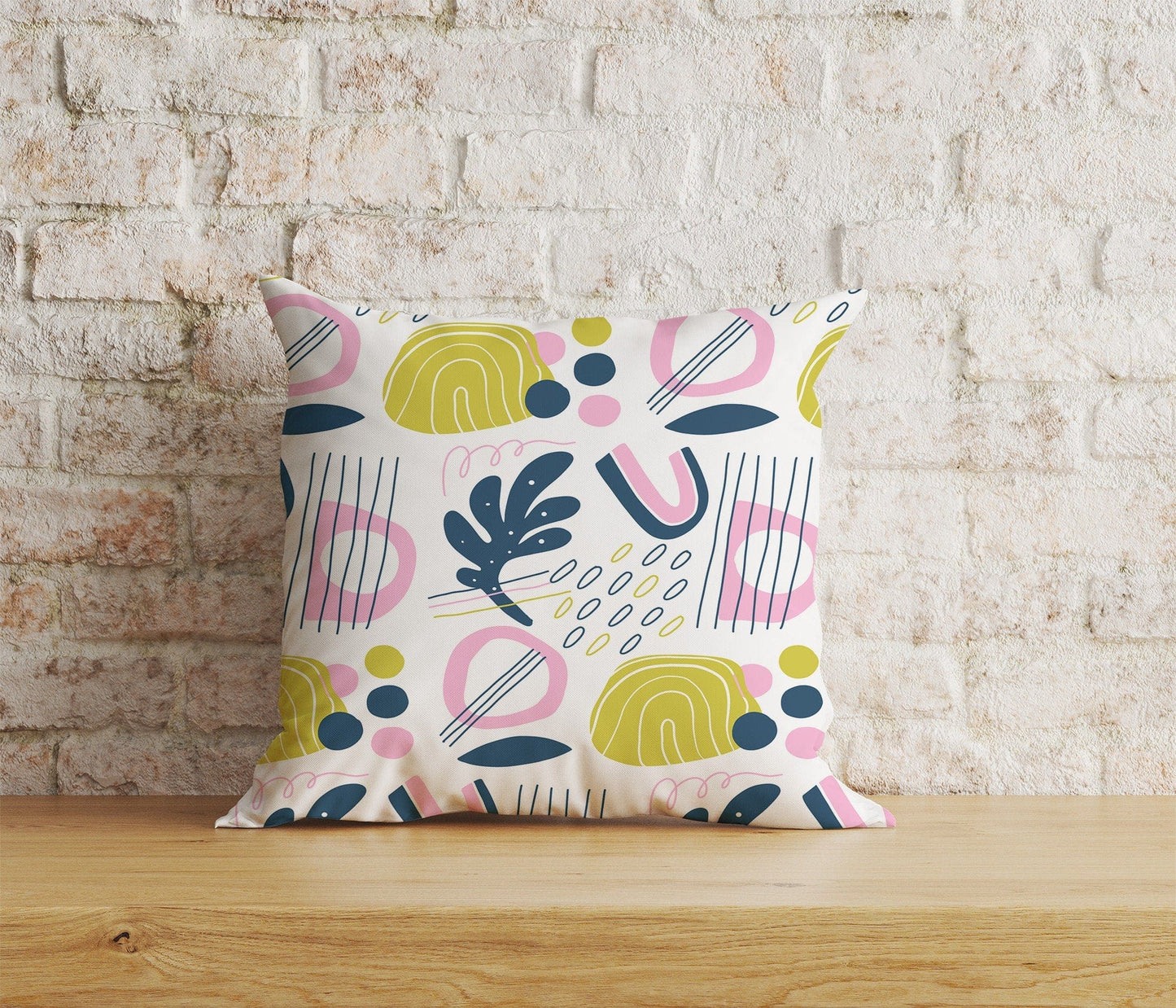 Onay Home Textile Cushion Covers 2 / 12 x 12 inch (30 x 30 cm) Double Side Abstract Multicoloured Flowers Cushion Cover Scandinavian