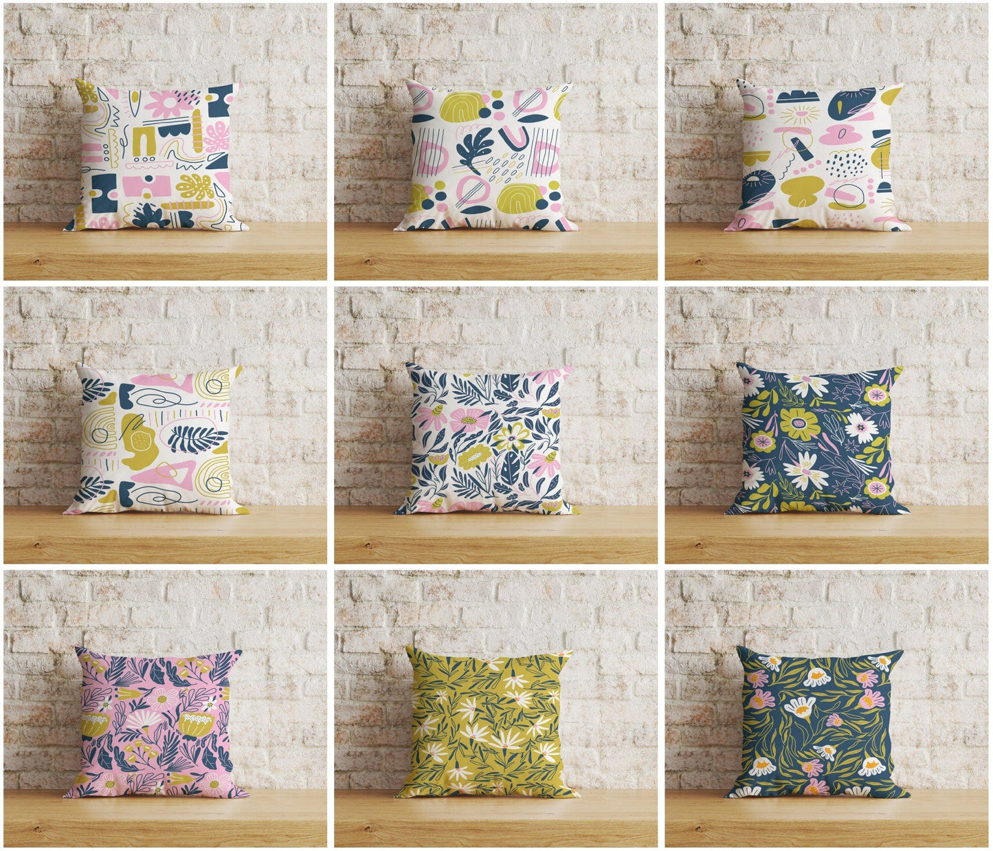 Onay Home Textile Cushion Covers Abstract Multicoloured Flowers Cushion Cover Scandinavian