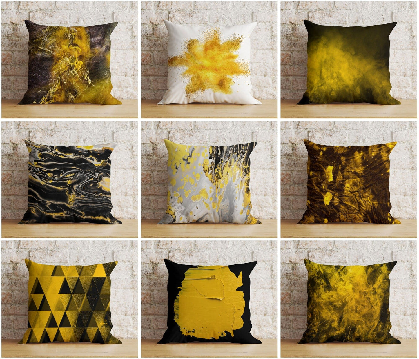Onay Abstract Paint Effect Cushion Cover Brushed Stroke Pillow Cover