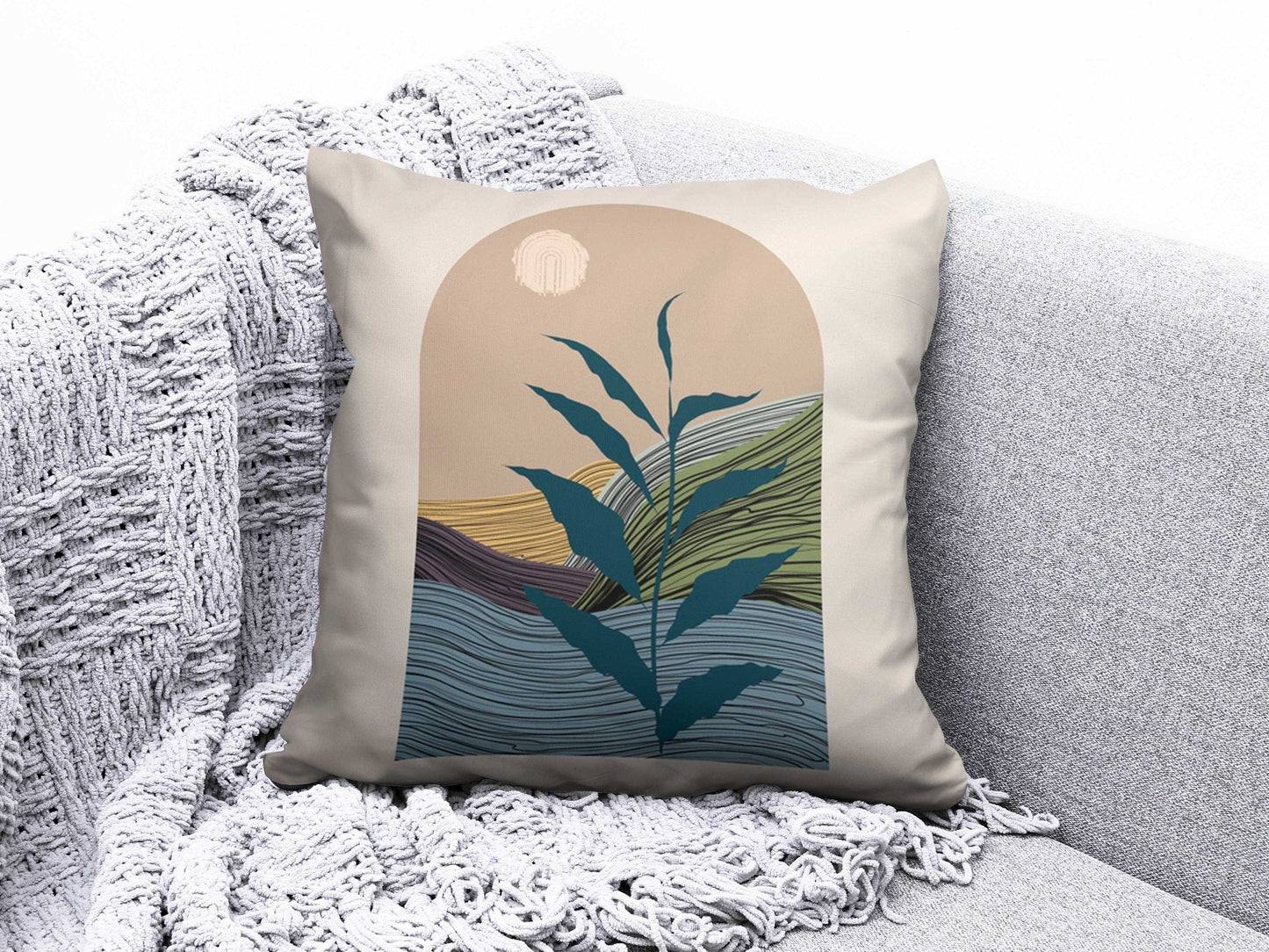 Onay 8 / 12 x 12 inch (30 x 30 cm) Double Side Abstract Pillow Cover Farmhouse Style Pillow Top Decorative Modern Cushion Cover