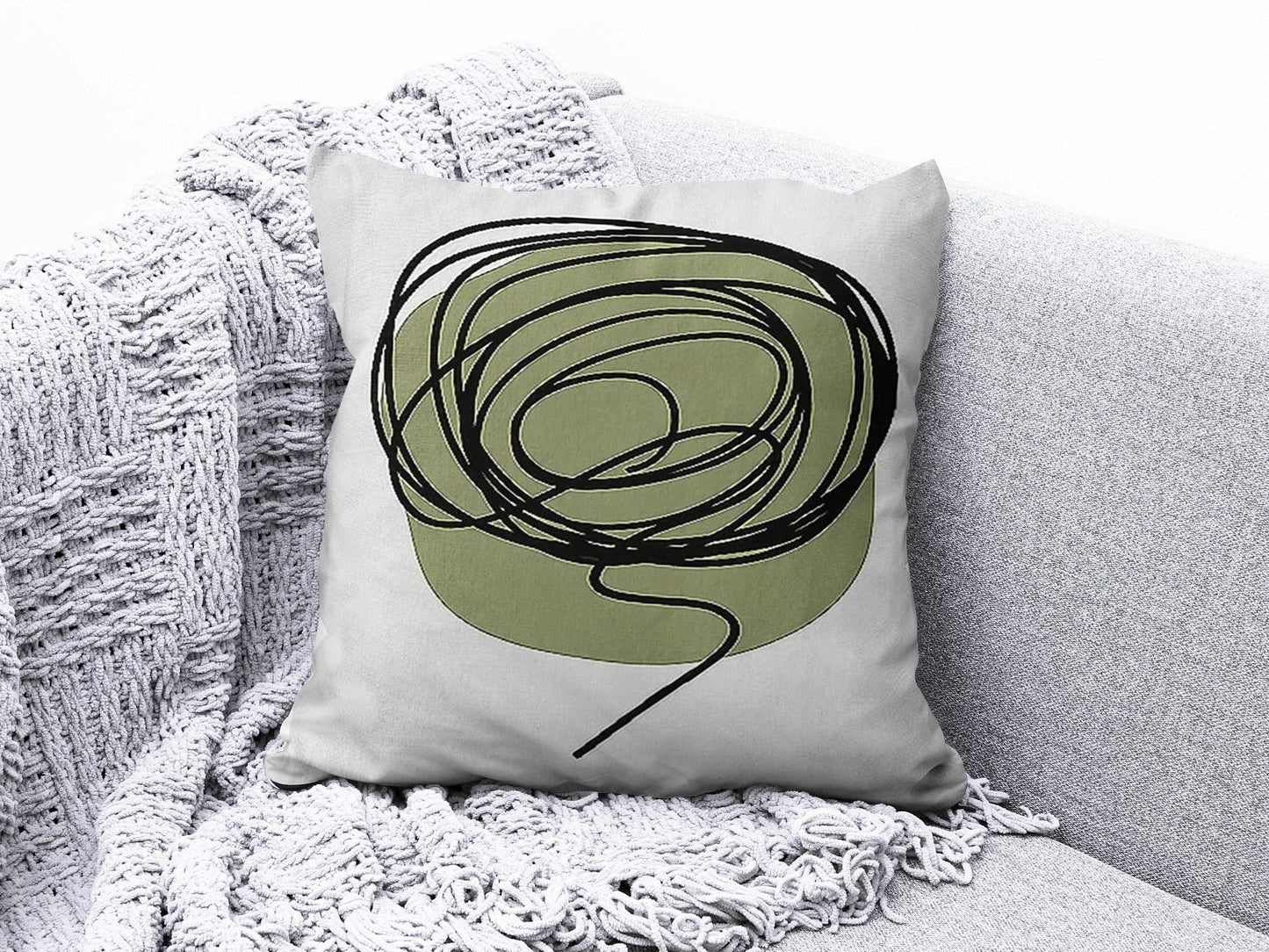 Onay 6 / 12 x 12 inch (30 x 30 cm) Double Side Abstract Pillow Cover Farmhouse Style Pillow Top Decorative Modern Cushion Cover