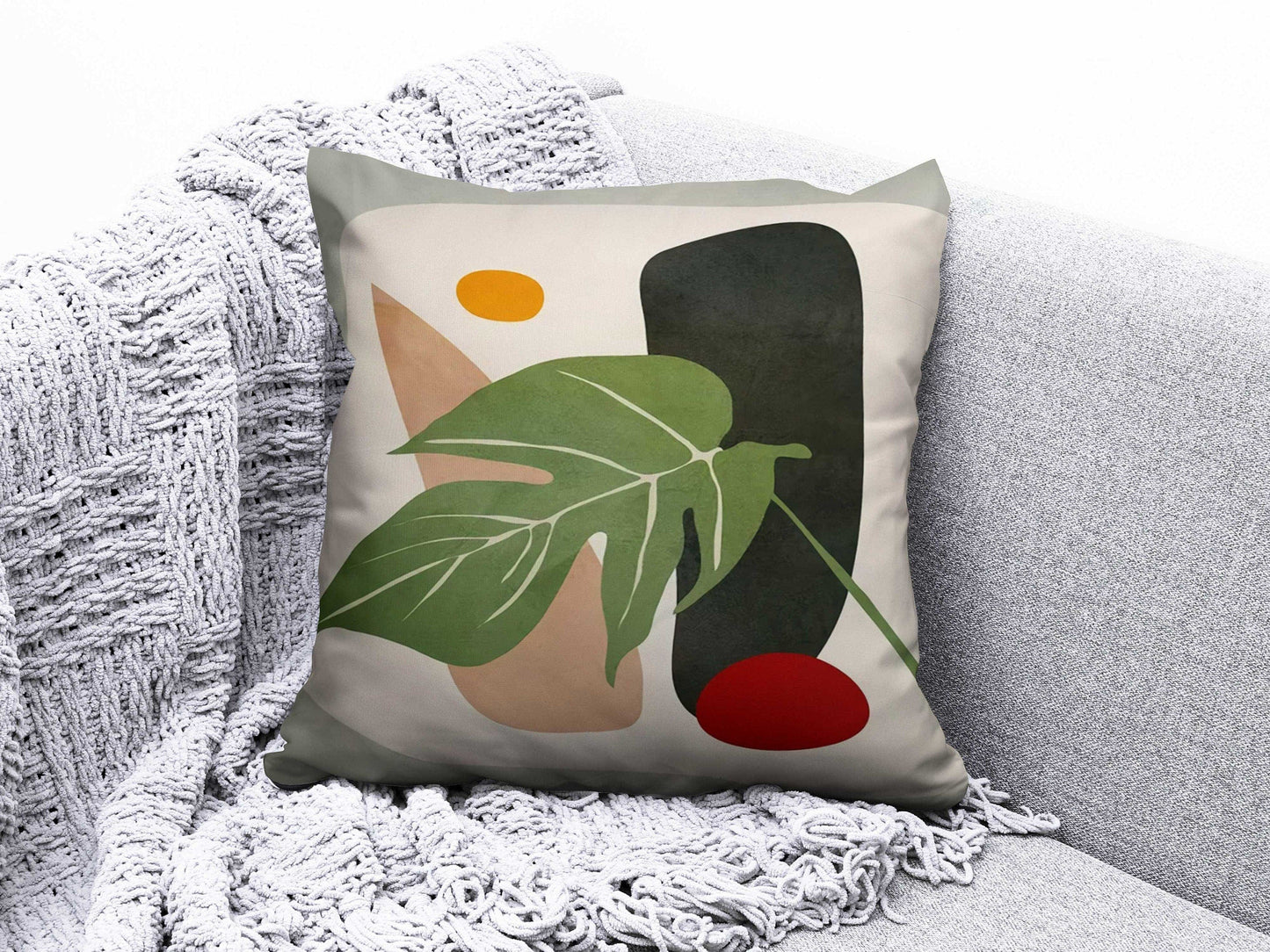 Onay 4 / 12 x 12 inch (30 x 30 cm) Double Side Abstract Pillow Cover Farmhouse Style Pillow Top Decorative Modern Cushion Cover