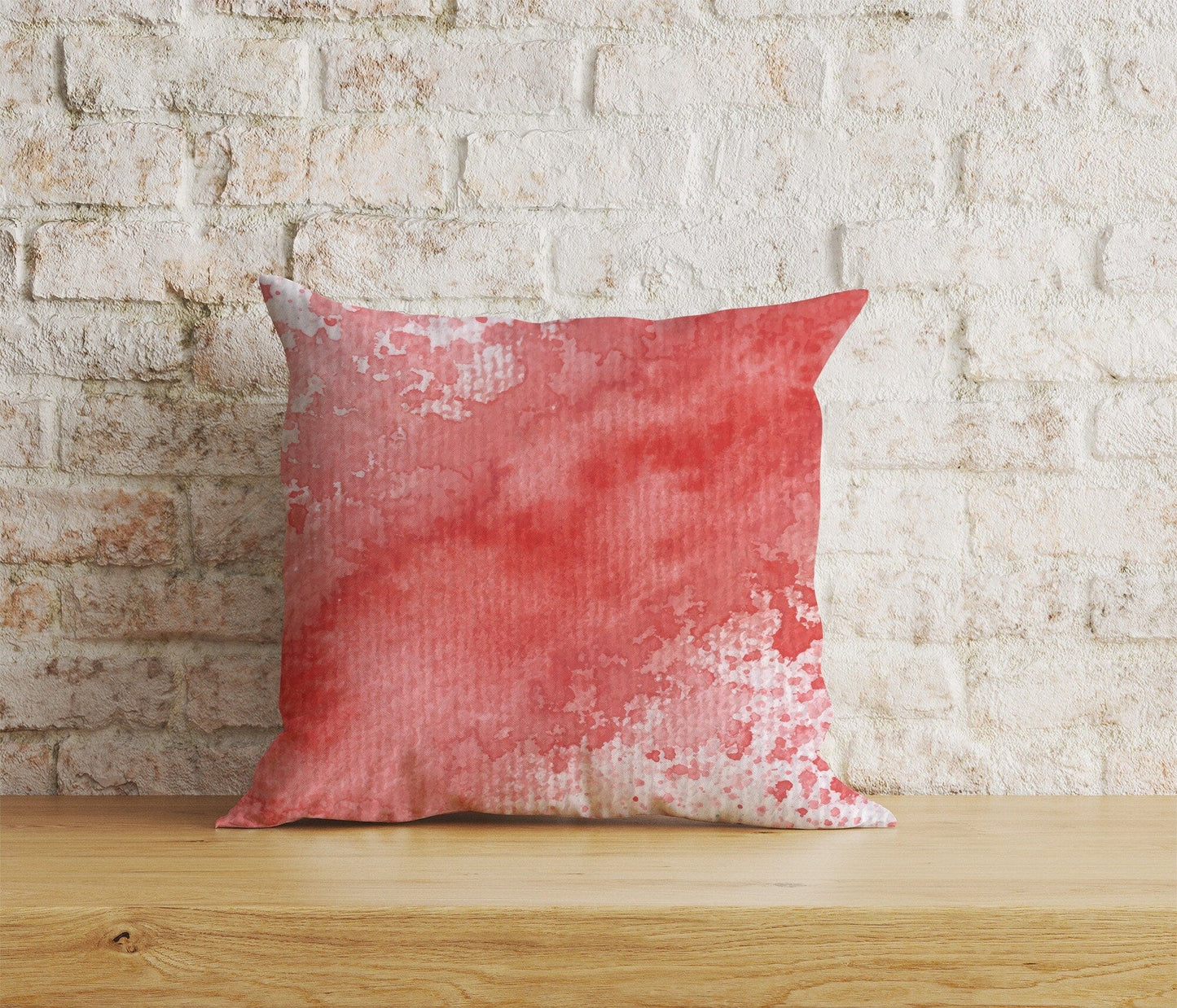Onay Home Textile 8 / 12 x 12 inch (30 x 30 cm) Double Side Abstract Red Print Cushion Cover Rusty Red Pillow Cover