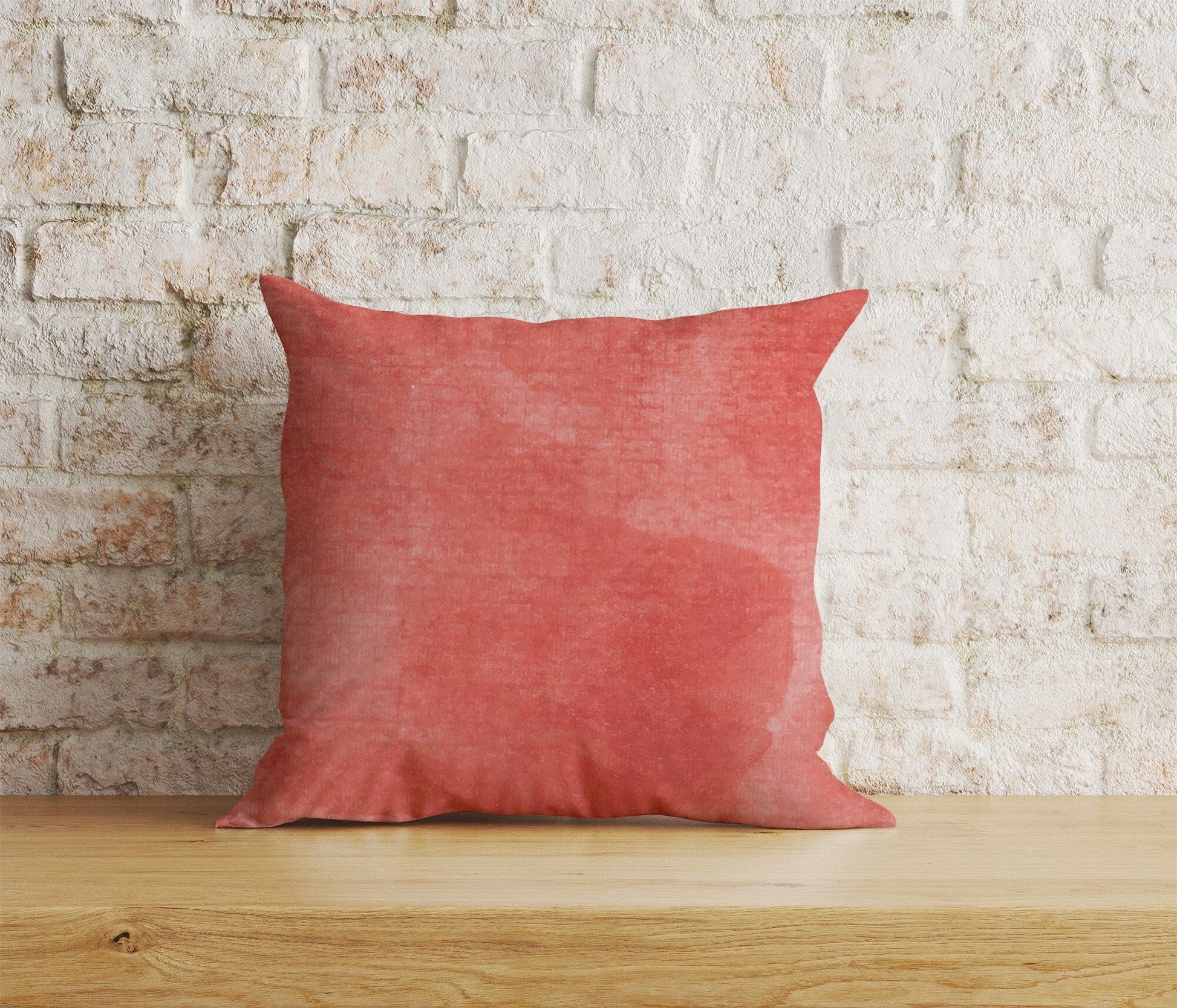 Onay Home Textile 6 / 12 x 12 inch (30 x 30 cm) Double Side Abstract Red Print Cushion Cover Rusty Red Pillow Cover