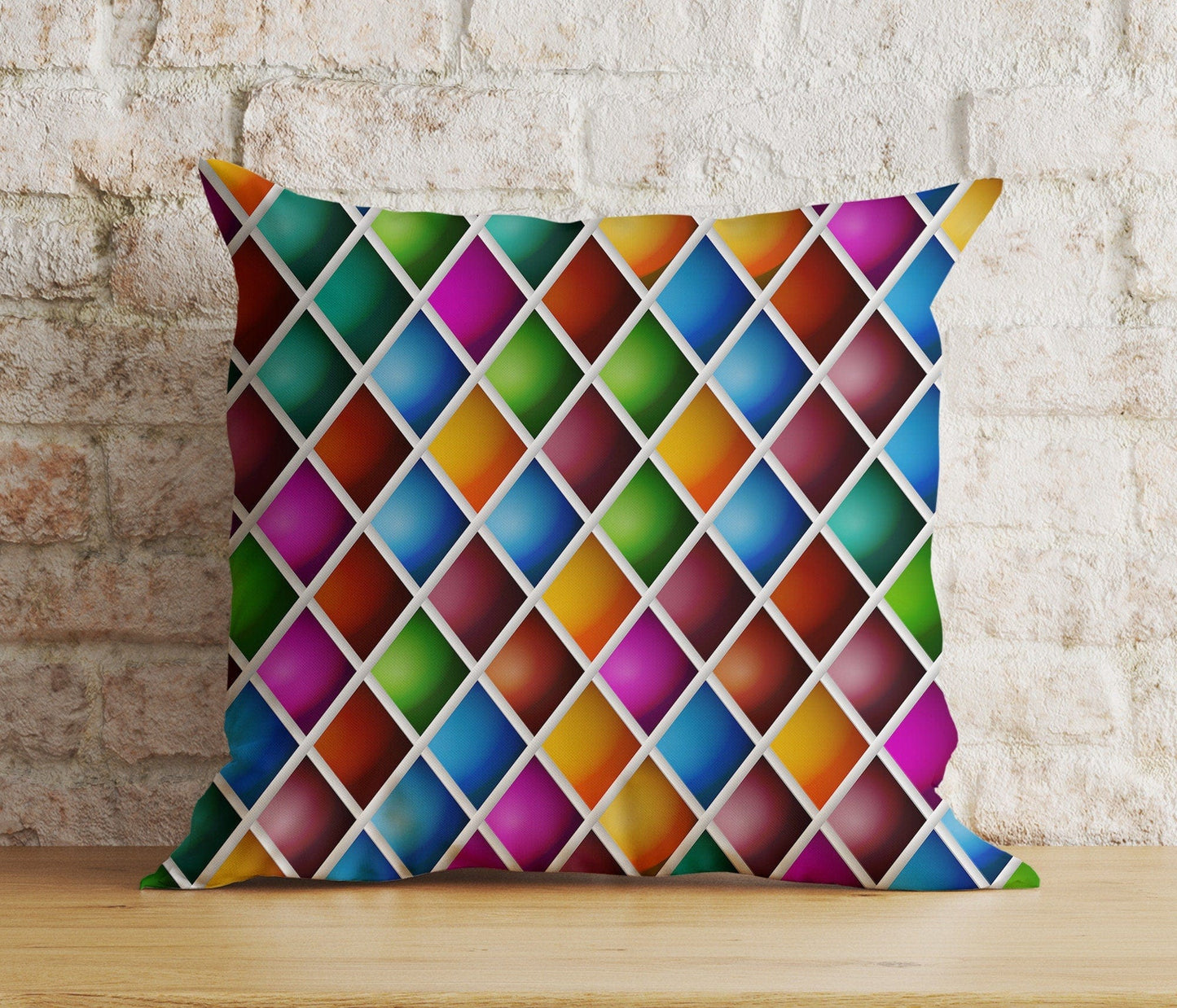 Onay 4 / 12 x 12 inch (30 x 30 cm) Double Side Abstract Retro Cushion Cover Modern Colorful Pillow Cover