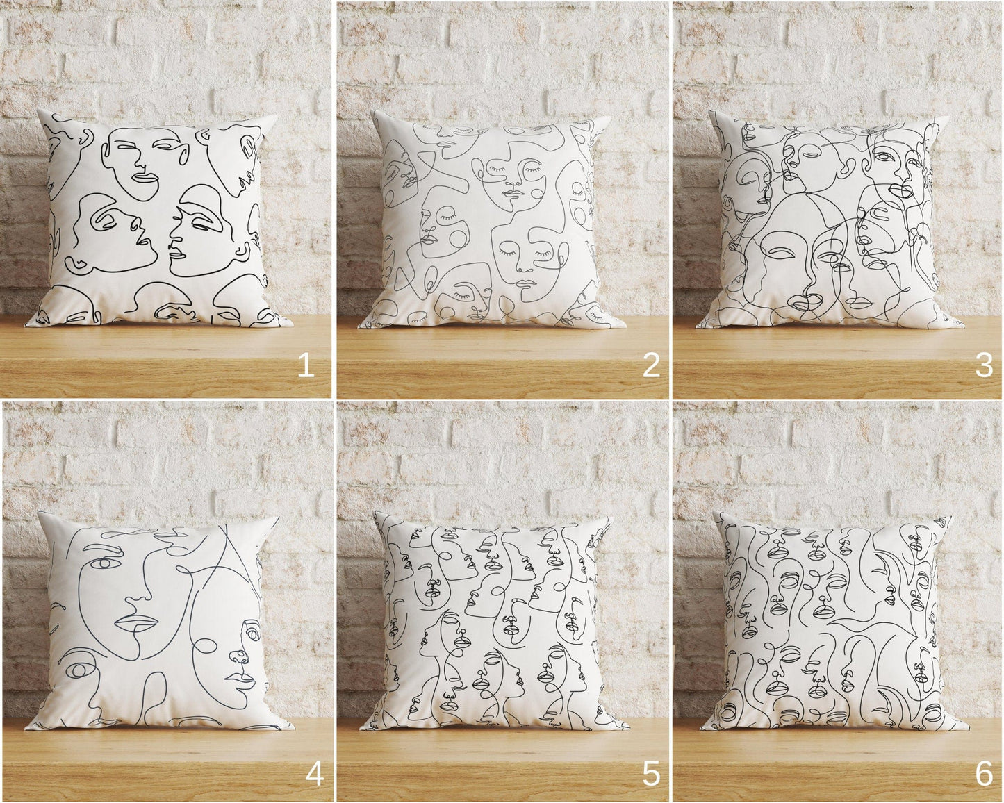Onay Home Textile Cushion Covers Abstract Woman Face Cushion Cover Bohem Style Pillow Cover
