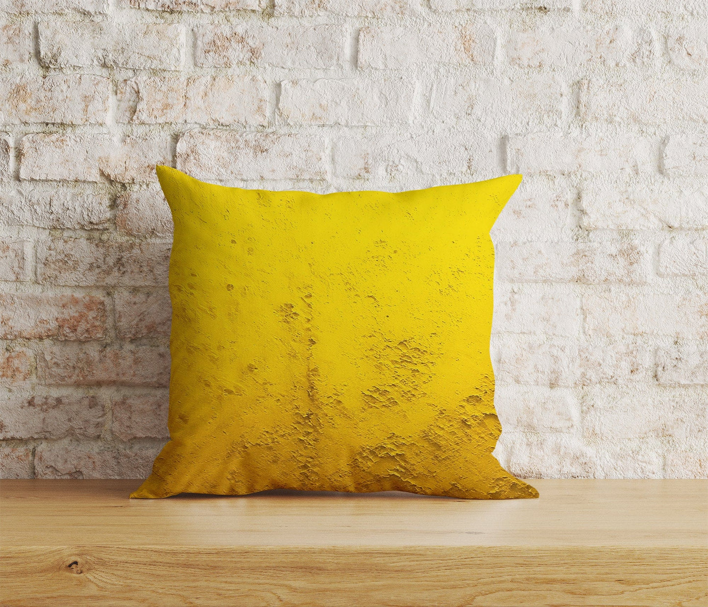 Onay Home Textile 2 / 12 x 12 inch (30 x 30 cm) Double Side Abstract Yellow Cushion Cover Rusty Yellow Pillow Cover