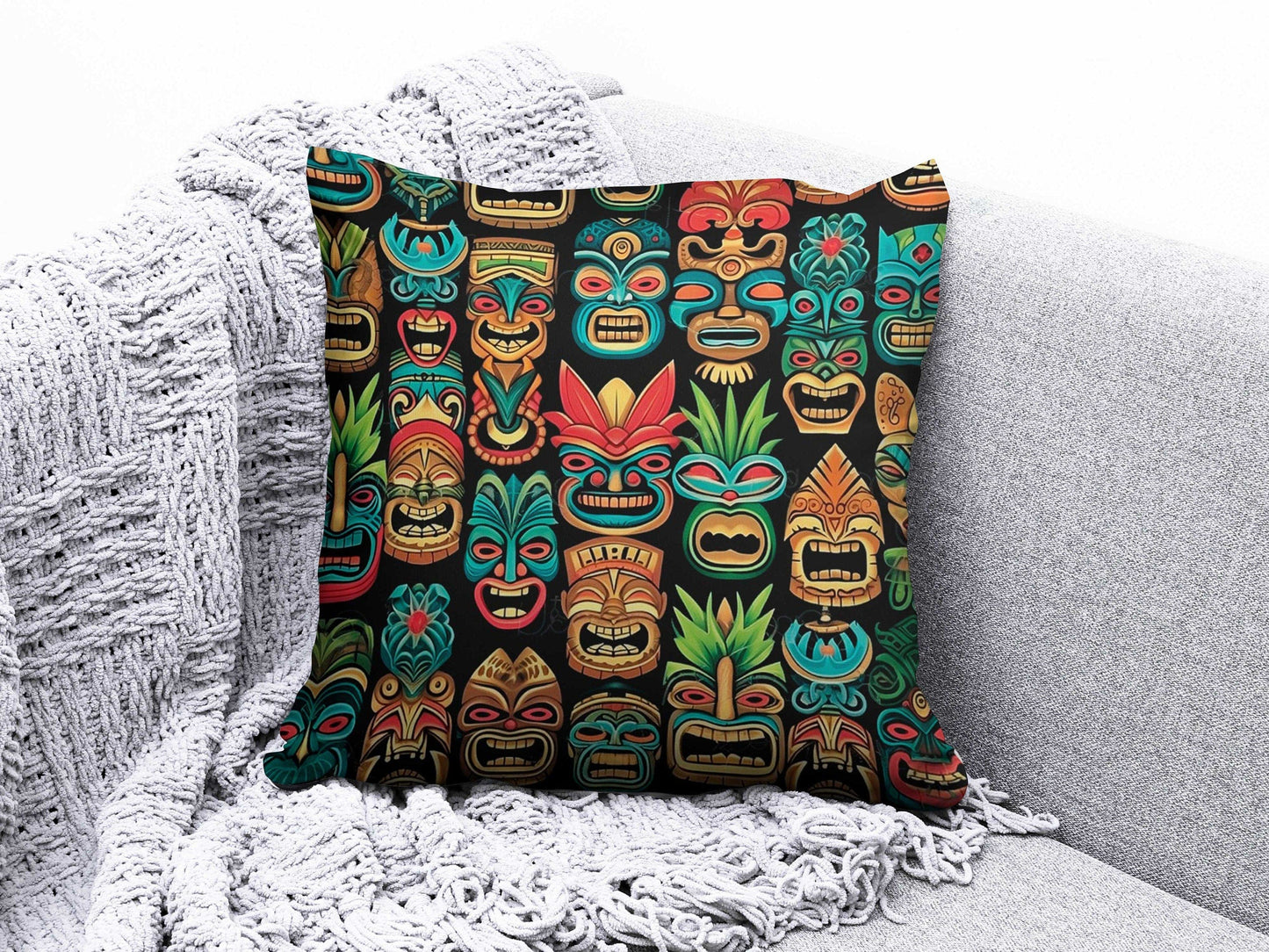 Onay 4 / 12 x 12 inch (30 x 30 cm) Double Side African Landscape Cushion Cover Decorative African Tree Cushion Case