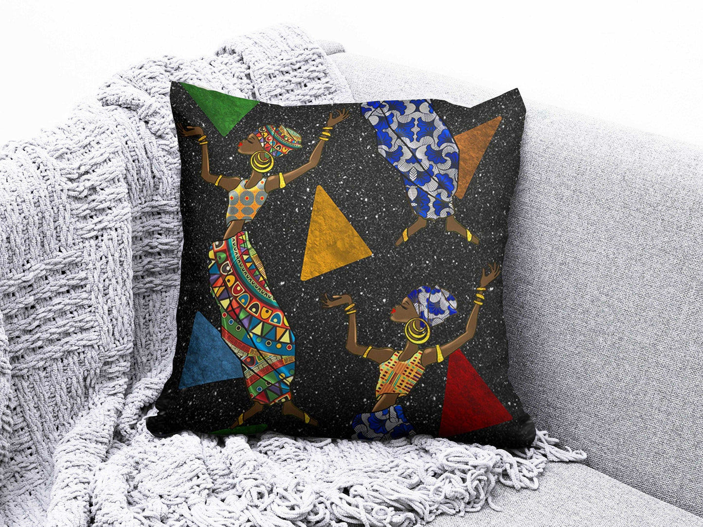 Onay 1 / 12 x 12 inch (30 x 30 cm) Double Side African Landscape Cushion Cover Decorative African Tree Cushion Case