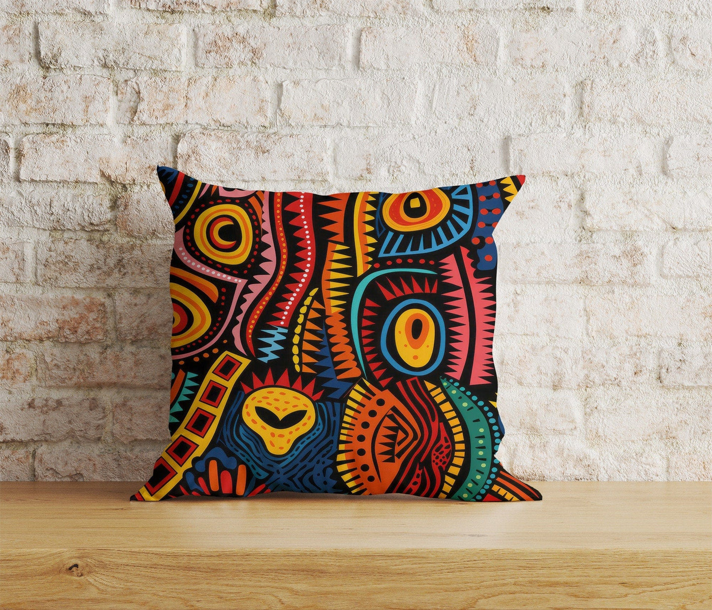 Onay Home Textile 6 / 12 x 12 inch (30 x 30 cm) Double Side African Tribal Art Cushion Cover African Style Pillow Cover
