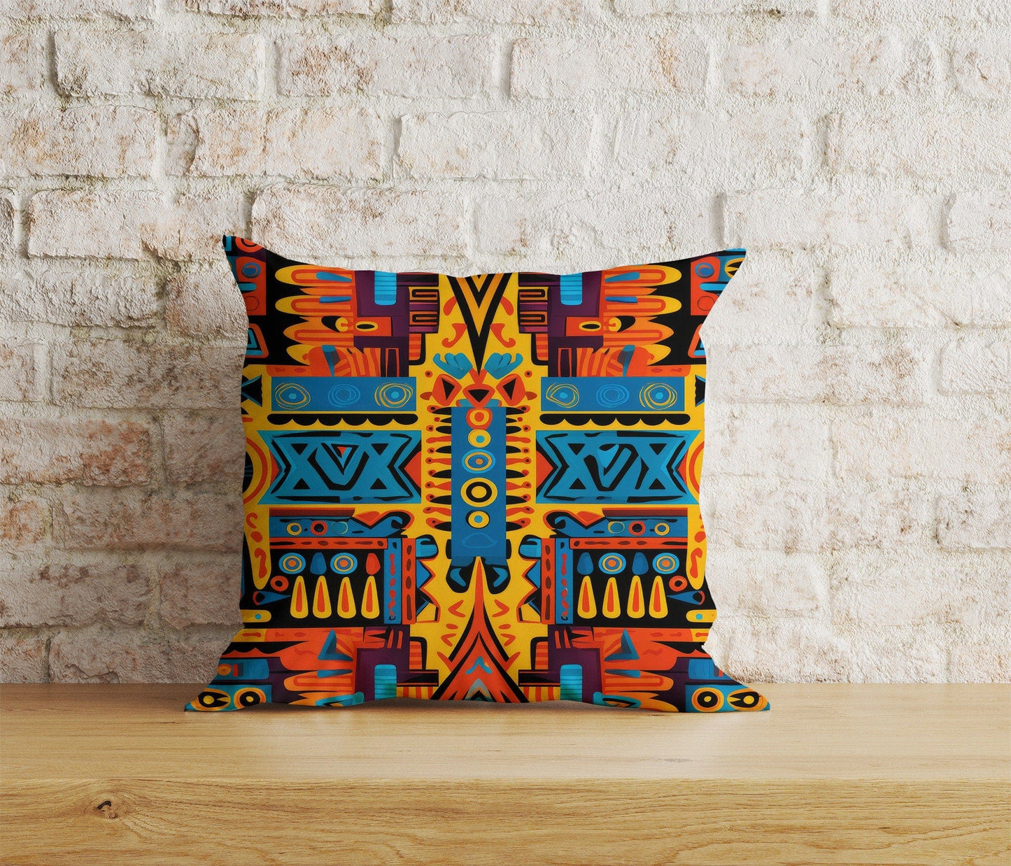 Onay Home Textile 5 / 12 x 12 inch (30 x 30 cm) Double Side African Tribal Art Cushion Cover African Style Pillow Cover
