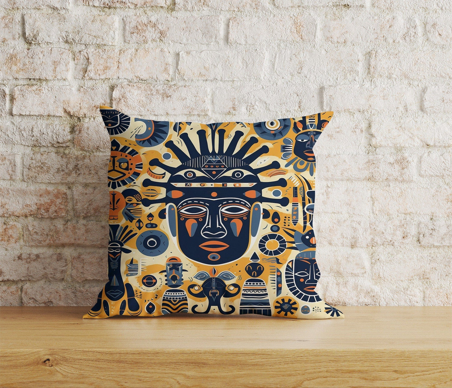 Onay Home Textile 4 / 12 x 12 inch (30 x 30 cm) Double Side African Tribal Art Cushion Cover African Style Pillow Cover