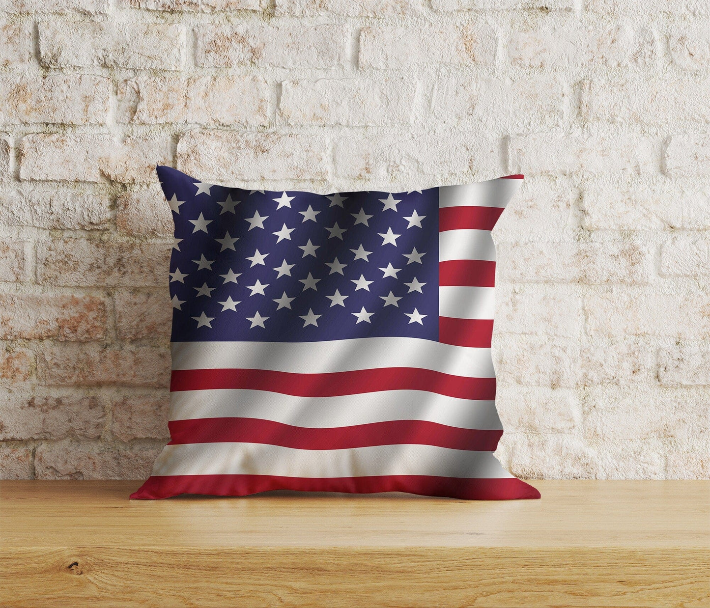 Onay Home Textile 9 / 12 x 12 inch (30 x 30 cm) Double Side American Flag Pillow Cover USA Flag Cushion Covers