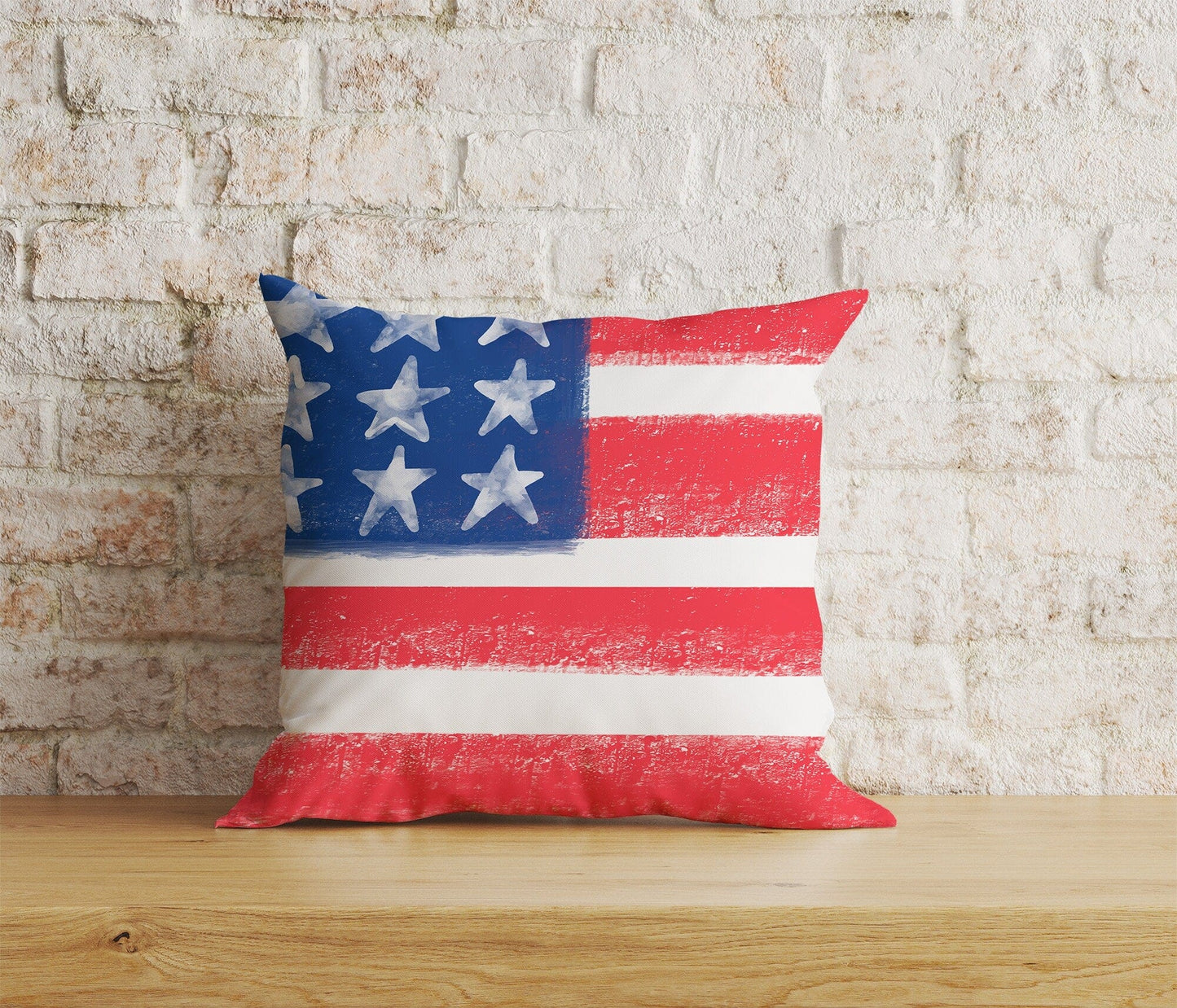 Onay Home Textile 8 / 12 x 12 inch (30 x 30 cm) Double Side American Flag Pillow Cover USA Flag Cushion Covers