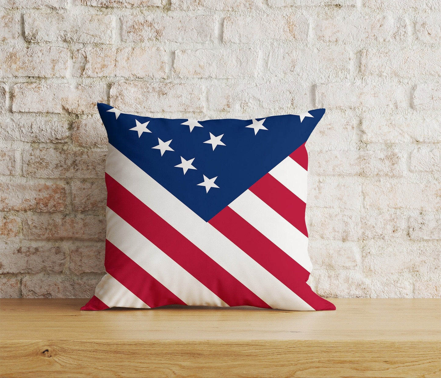 Onay Home Textile 7 / 12 x 12 inch (30 x 30 cm) Double Side American Flag Pillow Cover USA Flag Cushion Covers