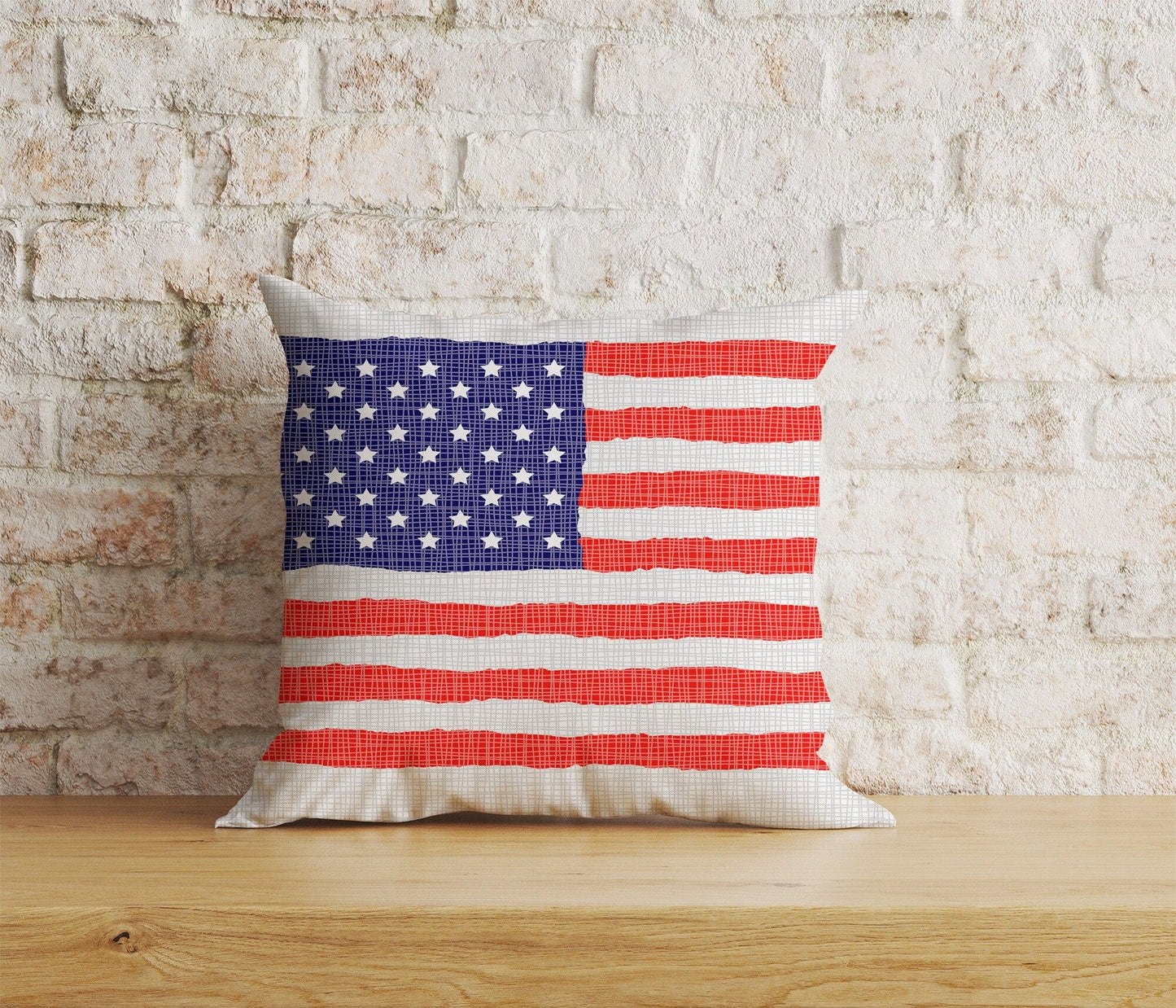 Onay Home Textile 6 / 12 x 12 inch (30 x 30 cm) Double Side American Flag Pillow Cover USA Flag Cushion Covers