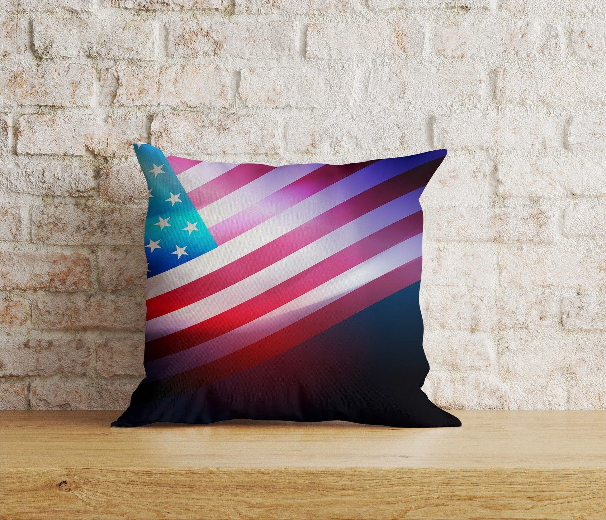 Onay Home Textile 5 / 12 x 12 inch (30 x 30 cm) Double Side American Flag Pillow Cover USA Flag Cushion Covers