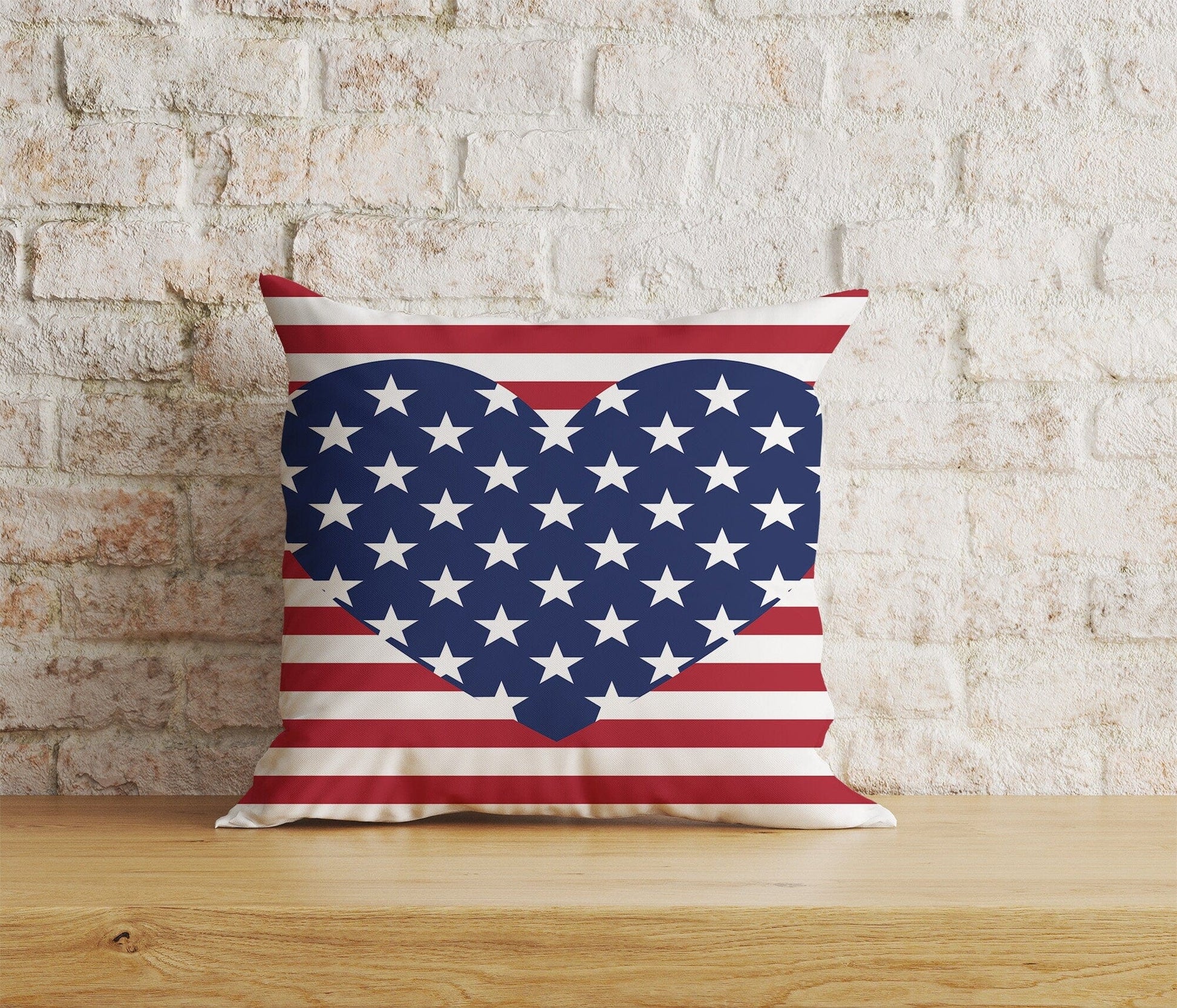 Onay Home Textile 4 / 12 x 12 inch (30 x 30 cm) Double Side American Flag Pillow Cover USA Flag Cushion Covers