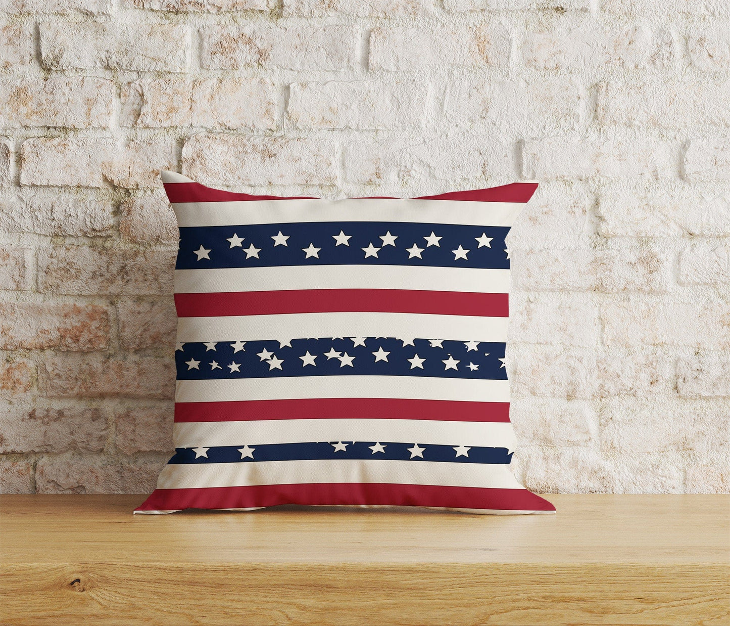 Onay Home Textile 1 / 12 x 12 inch (30 x 30 cm) Double Side American Flag Pillow Cover USA Flag Cushion Covers