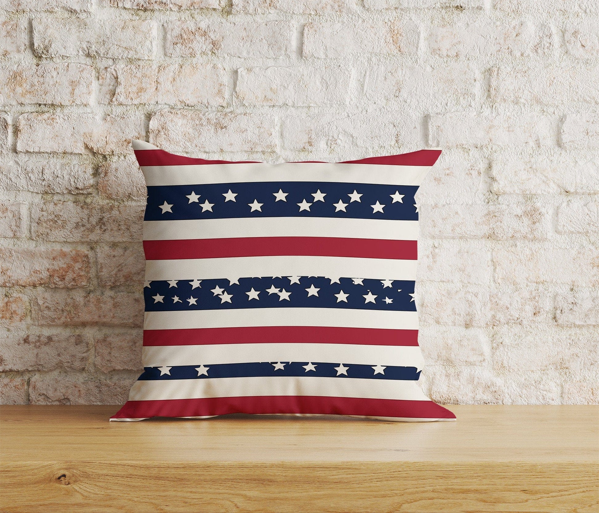 Onay Home Textile 1 / 12 x 12 inch (30 x 30 cm) Double Side American Flag Pillow Cover USA Flag Cushion Covers