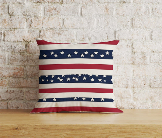 Onay Home Textile 1 / 12 x 12 inch (30 x 30 cm) Double Side American Flag Pillow Cover USA Flag Cushion Covers