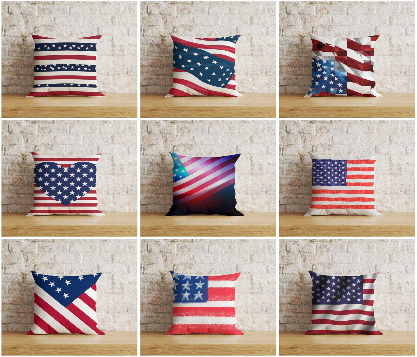 Onay Home Textile American Flag Pillow Cover USA Flag Cushion Covers