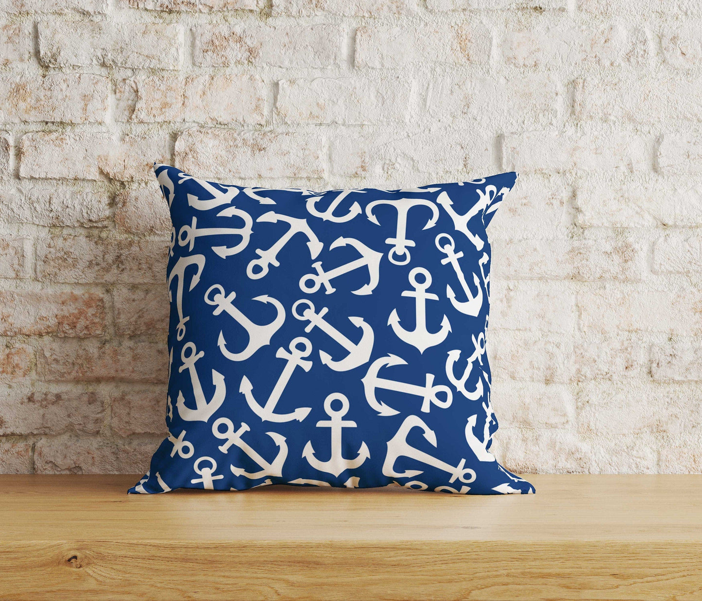 Onay Home Textile 8 / 12 x 12 inch (30 x 30 cm) Double Side Anchor Themed Cushion Cover Nautical Pillow Covers