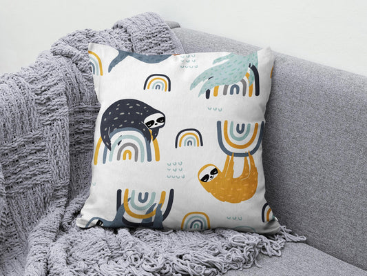 Onay 1 / 12 x 12 inch (30 x 30 cm) Double Side Animal Pattern Kids Cushion Cover Children's Room Decor Cushion Case