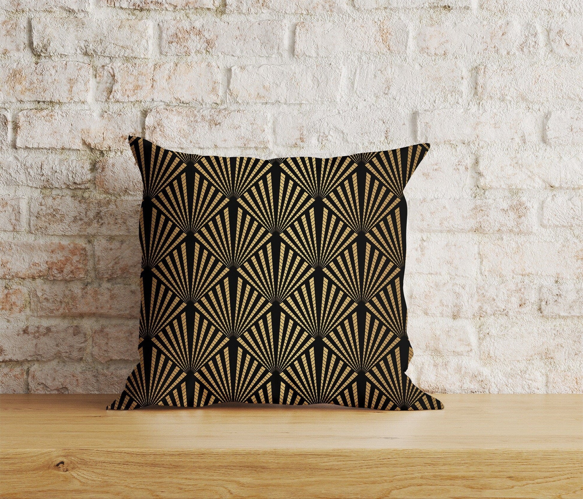 Onay Home Textile 7 / 12 x 12 inch (30 x 30 cm) Double Side Art Deco Cushion Cover Gold Art Deco Couch Pillow Cover