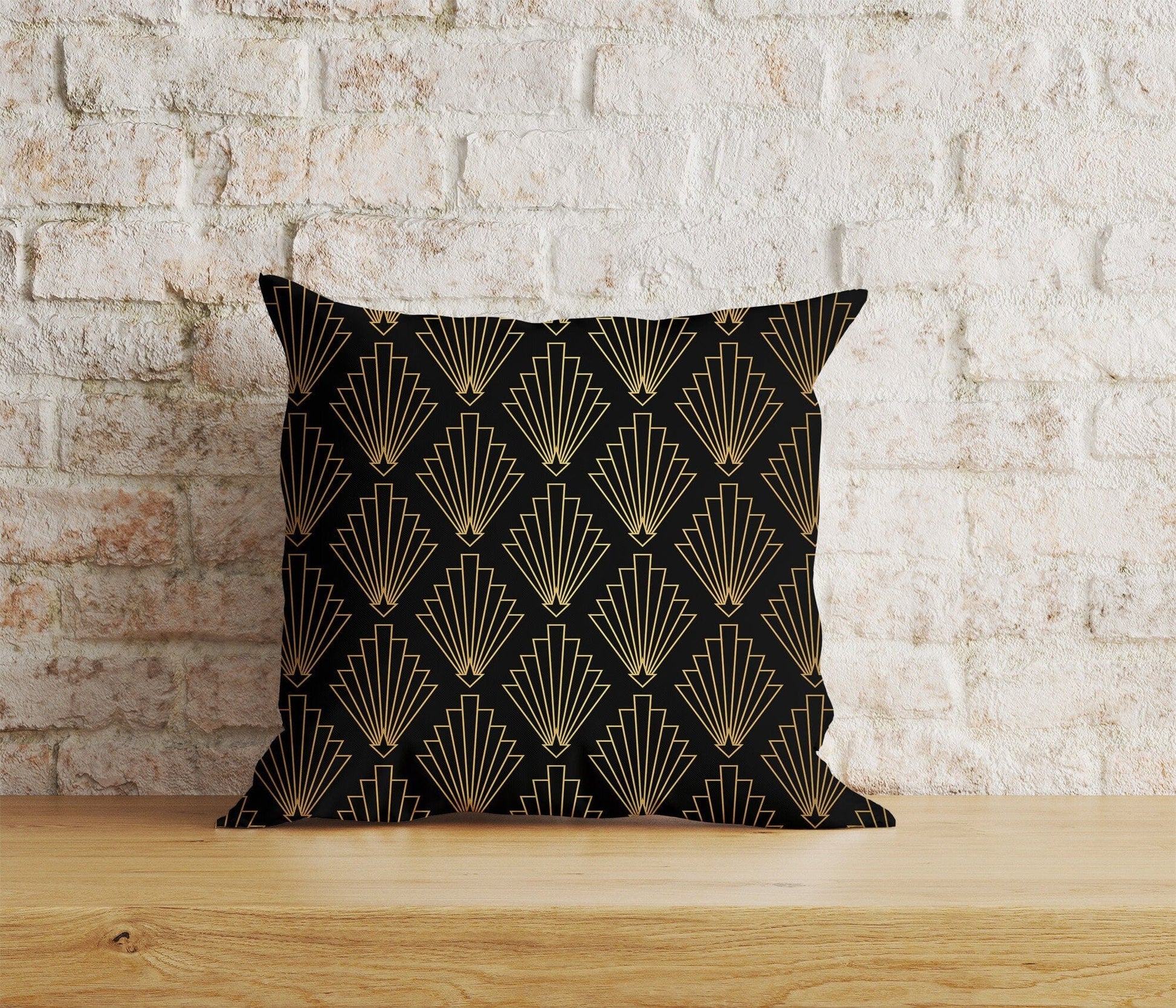 Onay Home Textile 6 / 12 x 12 inch (30 x 30 cm) Double Side Art Deco Cushion Cover Gold Art Deco Couch Pillow Cover