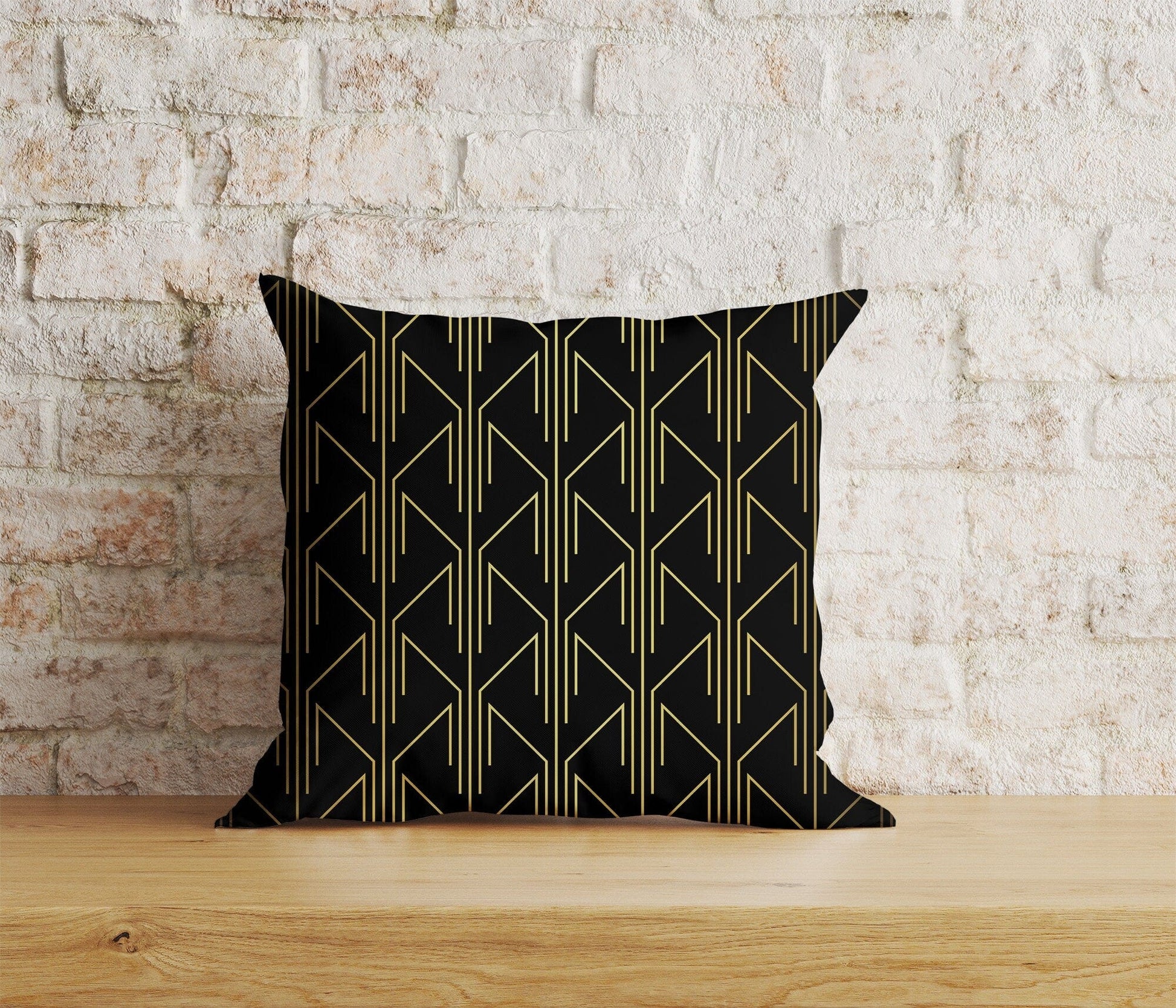 Onay Home Textile 5 / 12 x 12 inch (30 x 30 cm) Double Side Art Deco Cushion Cover Gold Art Deco Couch Pillow Cover