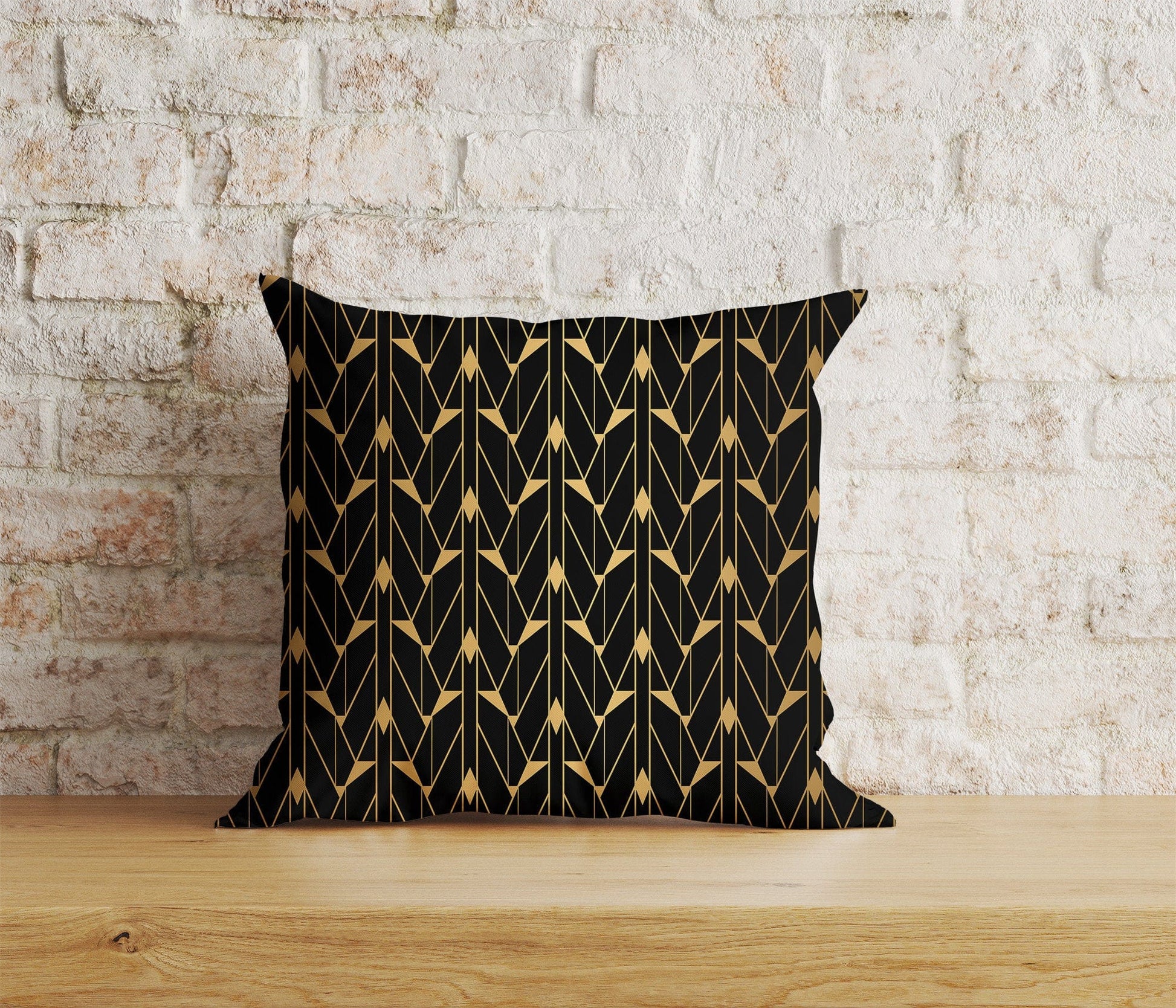 Onay Home Textile 3 / 12 x 12 inch (30 x 30 cm) Double Side Art Deco Cushion Cover Gold Art Deco Couch Pillow Cover