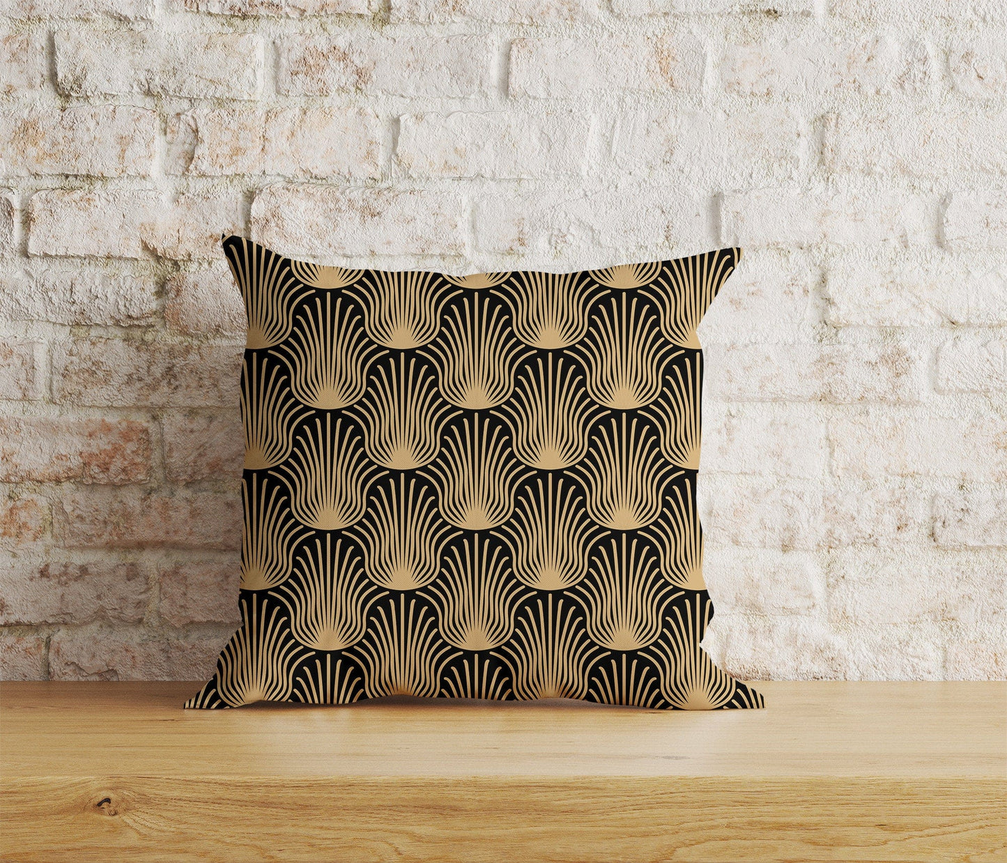 Onay Home Textile 2 / 12 x 12 inch (30 x 30 cm) Double Side Art Deco Cushion Cover Gold Art Deco Couch Pillow Cover