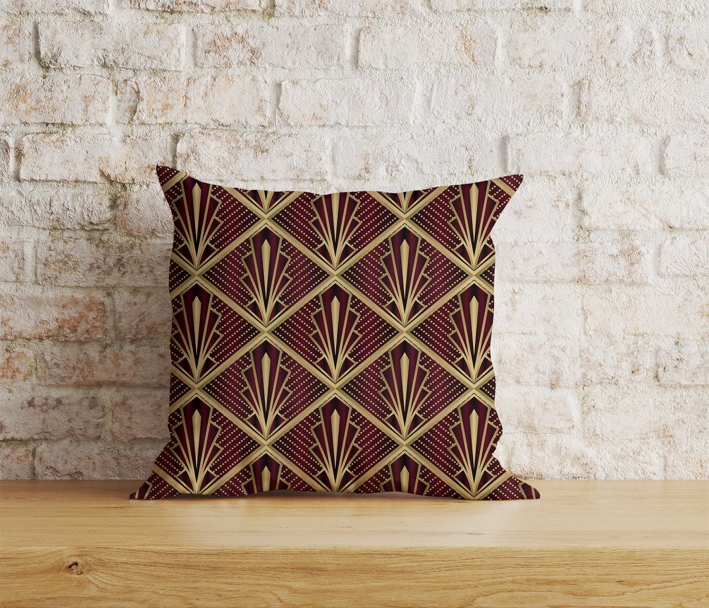 Onay Home Textile 1 / 12 x 12 inch (30 x 30 cm) Double Side Art Deco Cushion Cover Gold Art Deco Couch Pillow Cover
