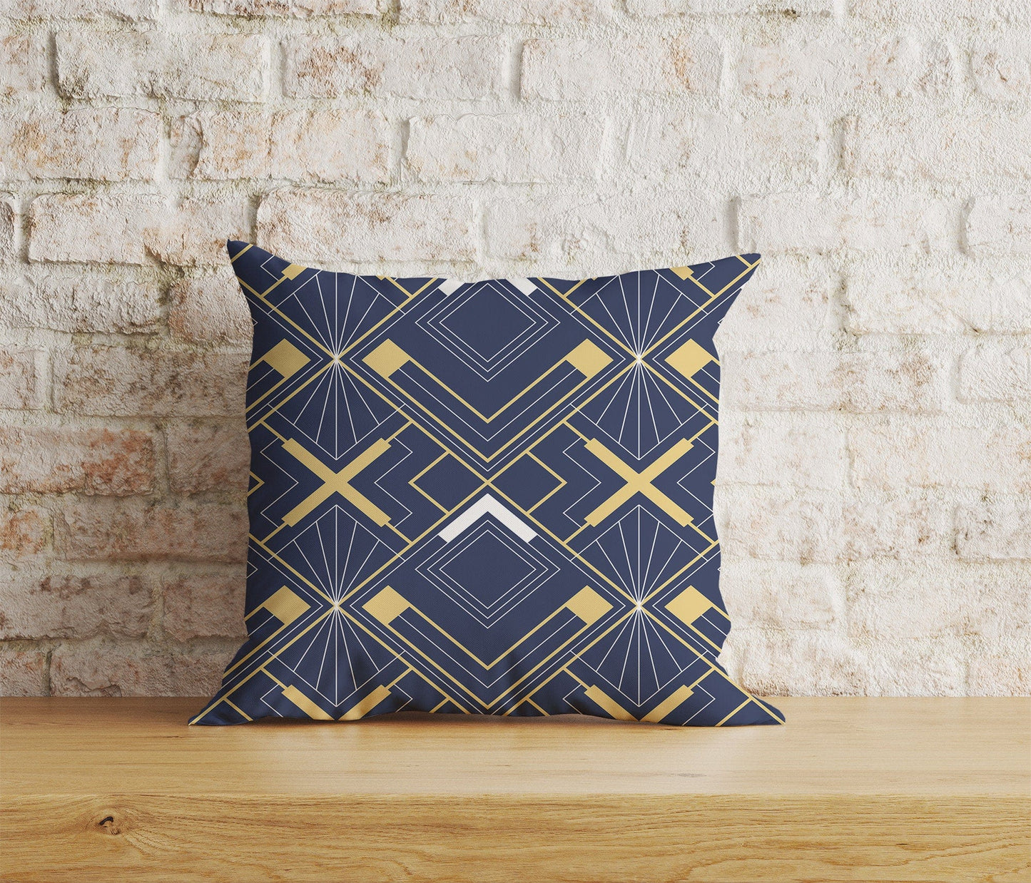 Onay Home Textile 9 / 12 x 12 inch (30 x 30 cm) Double Side Art Deco Geometric Cushion Covers Gold Art Throw Cushions
