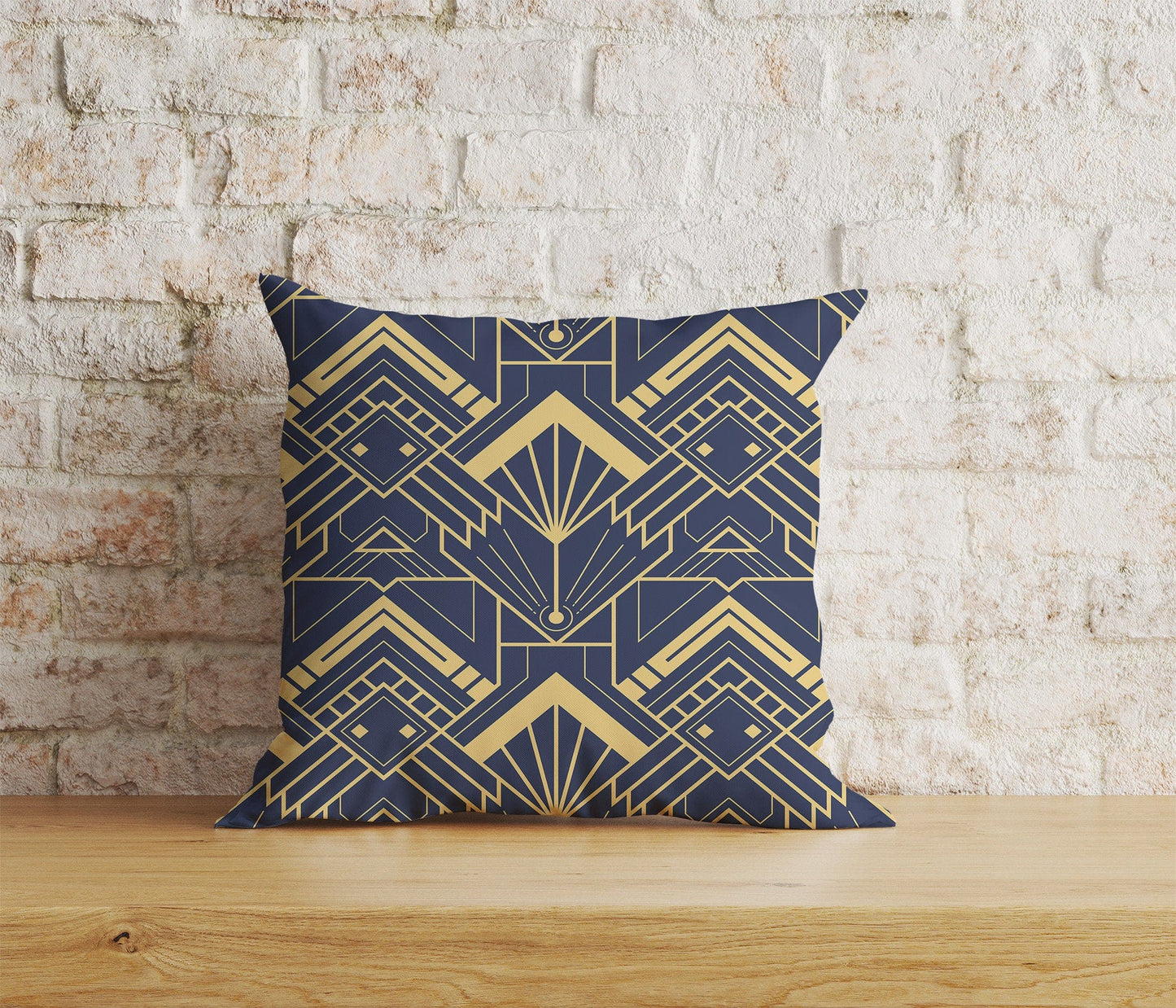 Onay Home Textile 7 / 12 x 12 inch (30 x 30 cm) Double Side Art Deco Geometric Cushion Covers Gold Art Throw Cushions