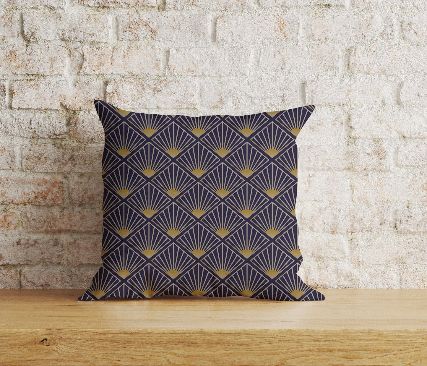 Onay Home Textile 1 / 12 x 12 inch (30 x 30 cm) Double Side Art Deco Geometric Cushion Covers Gold Art Throw Cushions