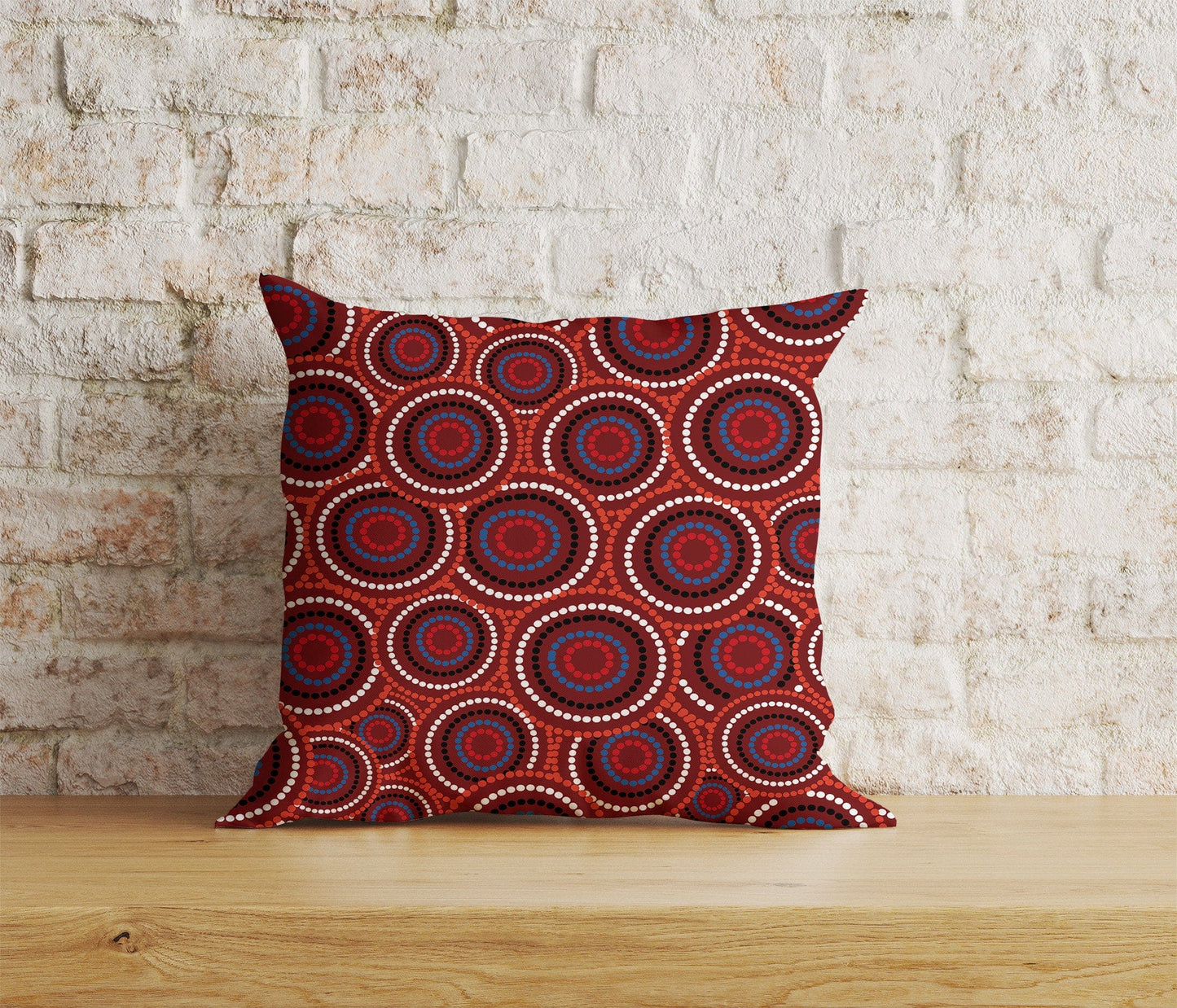 Onay Home Textile 3 / 12 x 12 inch (30 x 30 cm) Double Side Australian Aboriginal Dot Painting Cushion Cover