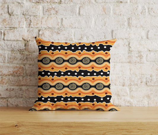 Onay Home Textile 1 / 12 x 12 inch (30 x 30 cm) Double Side Australian Aboriginal Dot Painting Cushion Cover
