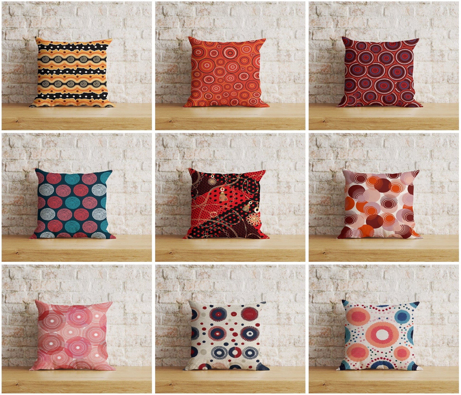 Onay Home Textile Australian Aboriginal Dot Painting Cushion Cover