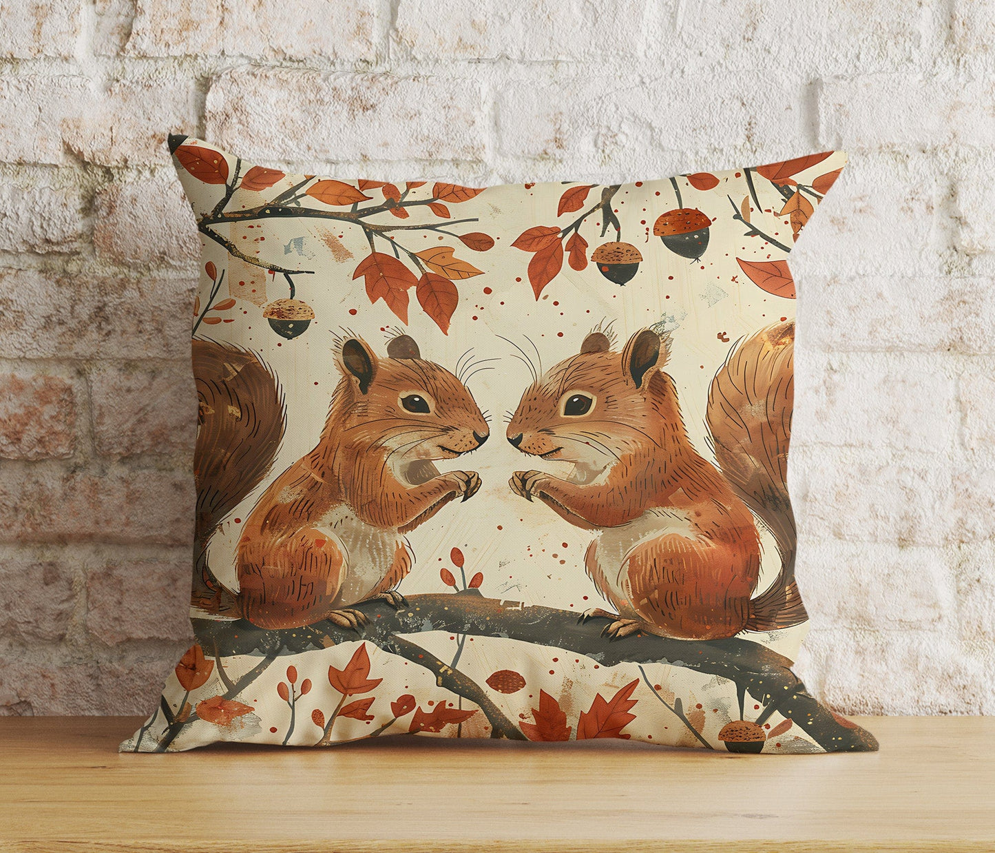 Onay Autumn Fall Trend Squirrel Throw Cushion Covers
