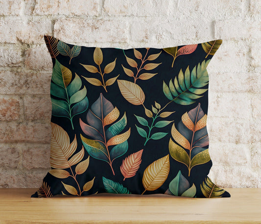 Onay 1 / 12 x 12 inch (30 x 30 cm) Double Side Autumn Leaf Pattern Cushion Covers Exquisite Floral & Leafy Pillow Covers