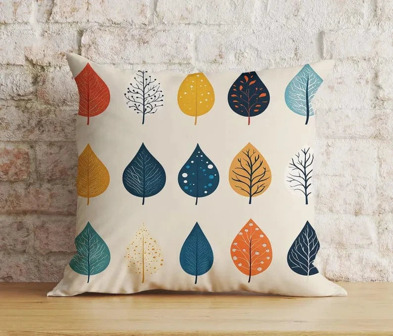 Onay Cushion Covers Autumn Rustic Neutral Fall Dry Leaves Fall Cushion Covers