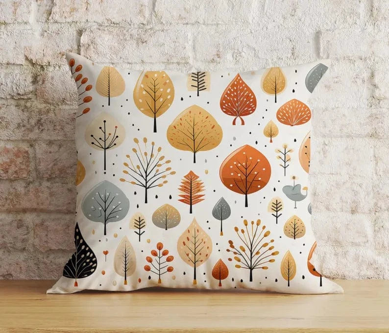Onay Cushion Covers Autumn Rustic Neutral Fall Dry Leaves Fall Cushion Covers