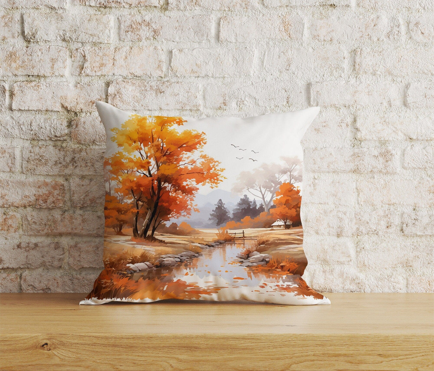Onay Home Textile 6 / 12 x 12 inch (30 x 30 cm) Double Side Autumn Tree Pillow Cover Autumn Leaves Cushion Cover